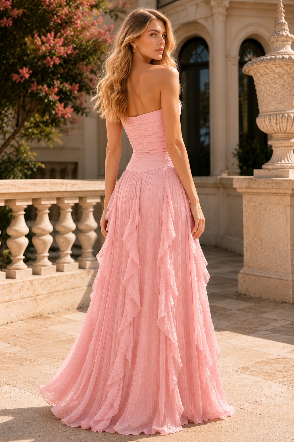 Luna Blush Ruffle Dress