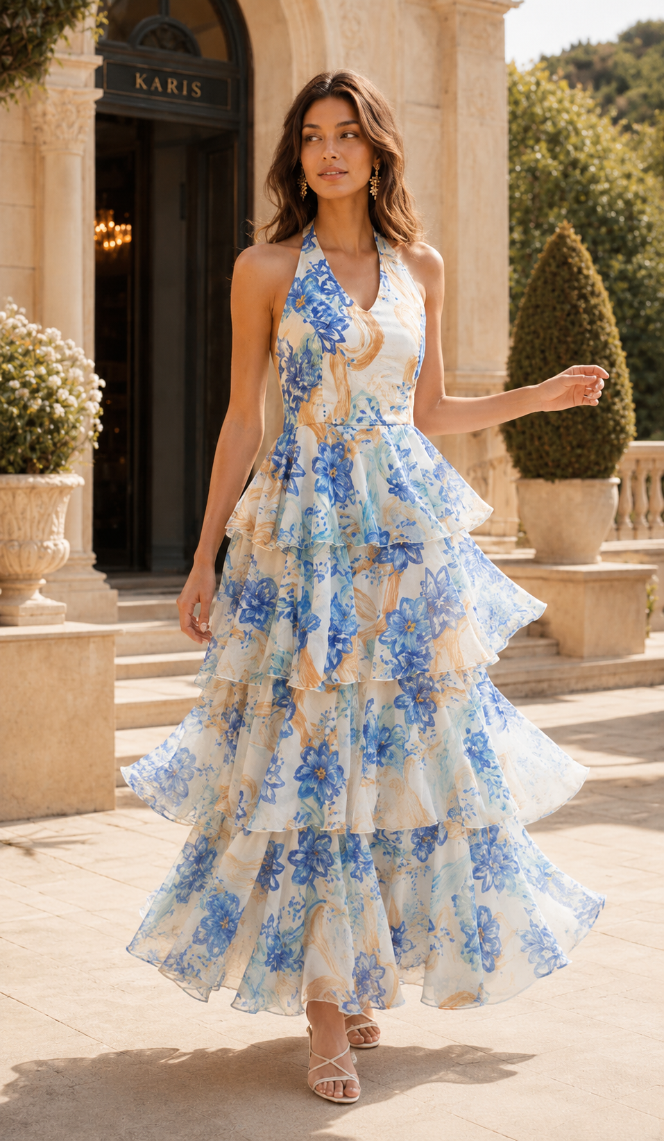 The Aurelia Azure Gown