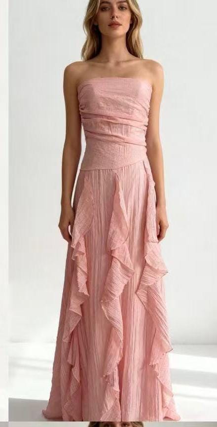 Luna Blush Ruffle Dress